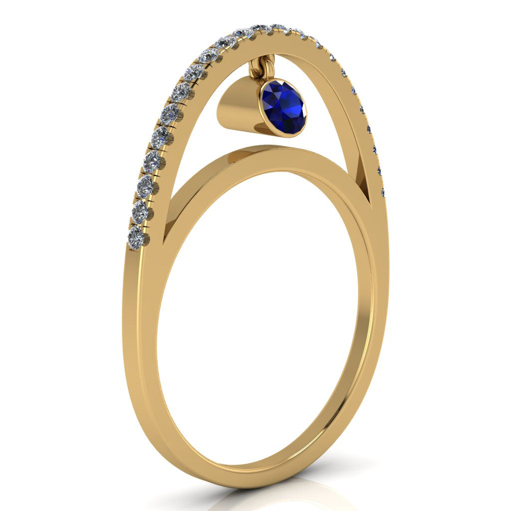Dangling Gemstones Ring